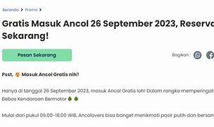 Masuk Ancol Gratis Sebelum Jam 6 Download