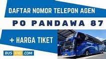 Tiket Bus Pandawa 87 Jember Jakarta